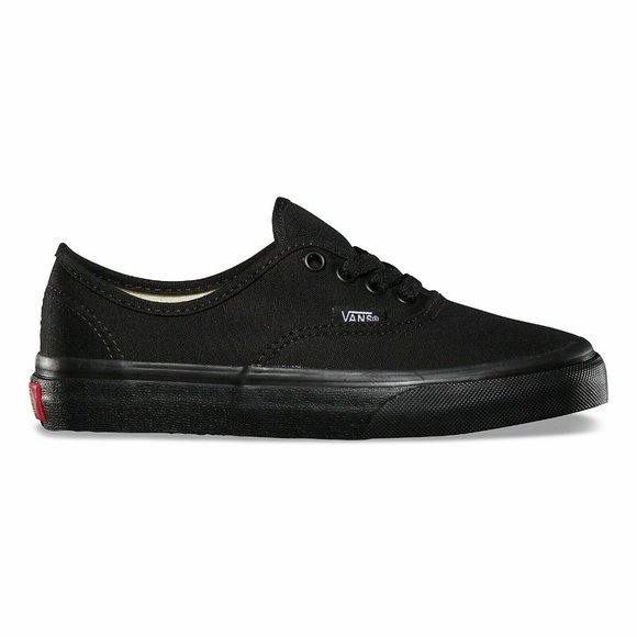 Vans Authentic Triple Black Classic Skate Kids Sneakers - Picture 1 of 3